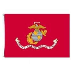 Annin Flagmakers 3 ft. x 5 ft. US Marine Corps Polycotton Flag with Heading and 2-Grommets
