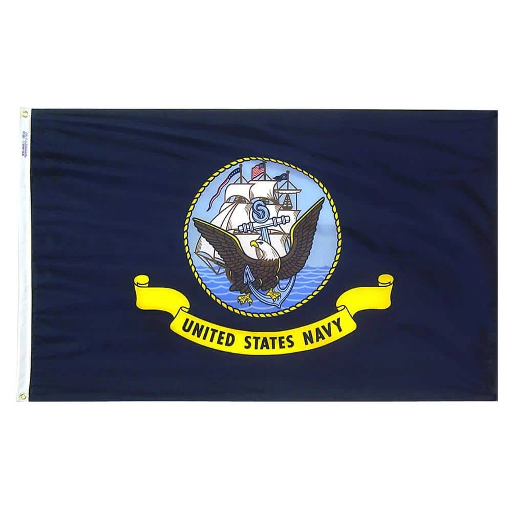 Annin Flagmakers 2 ft. x 3 ft. Nylon U.S. Navy Armed Forces Flag