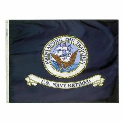 Annin Flagmakers 3 ft. x 4 ft. Nylon U.S. Navy Retired Armed Forces Flag