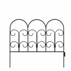 Pure Garden 16 in. Metal Decorative Iris Garden Fencing (Set of 5)