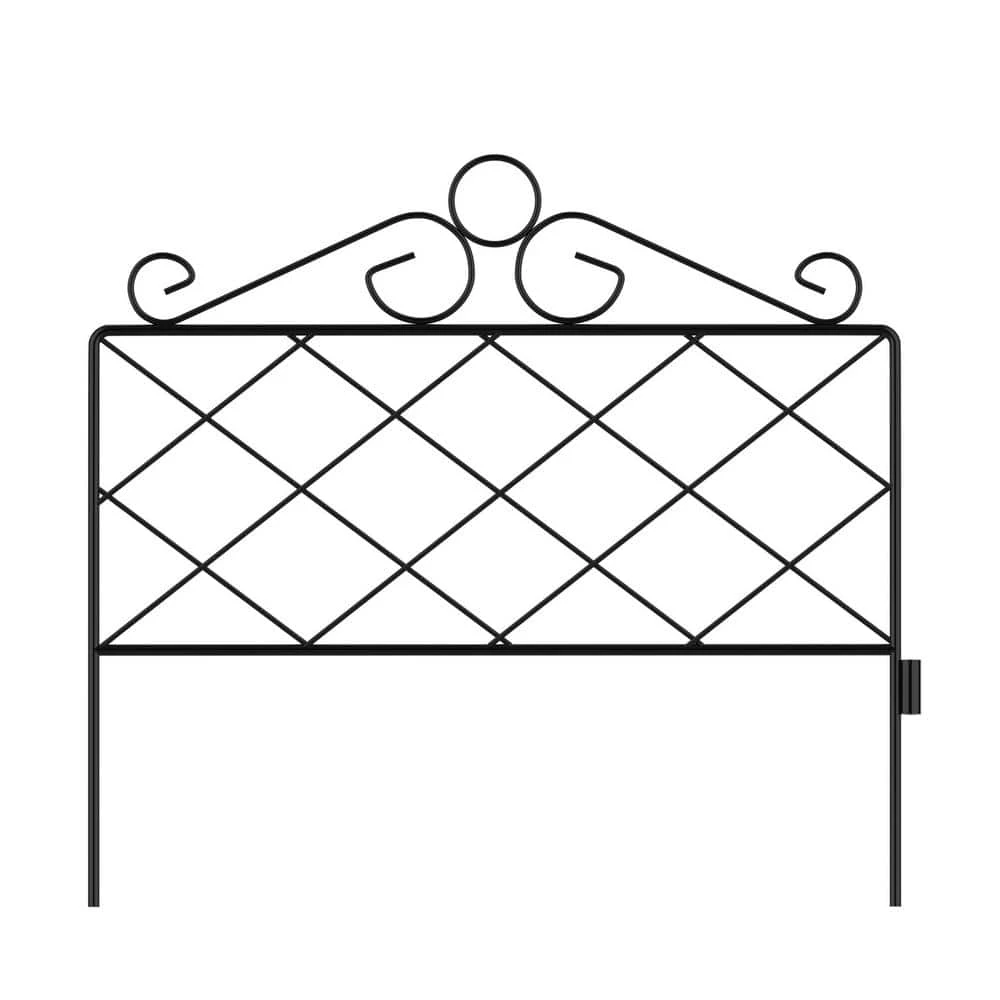 Pure Garden 16.5 in. Metal Decorative Azalea Garden Fencing (Set of 5)