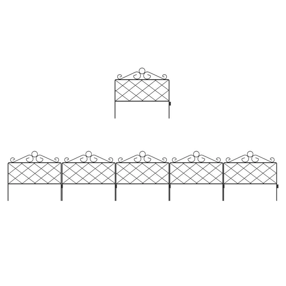 Pure Garden 16.5 in. Metal Decorative Azalea Garden Fencing (Set of 5) - Image 2