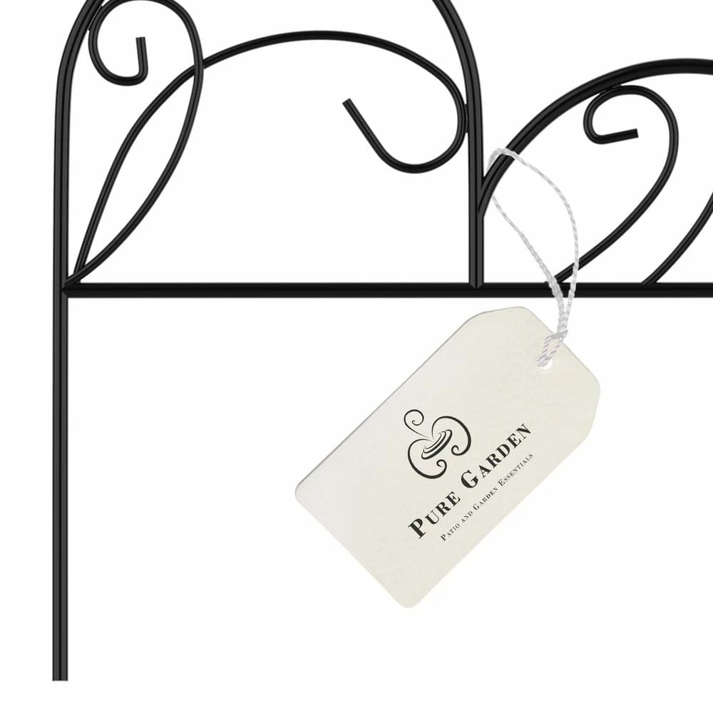 Pure Garden 11 in. Metal Decorative Mimosa Garden Fencing (Set of 5) - Image 5