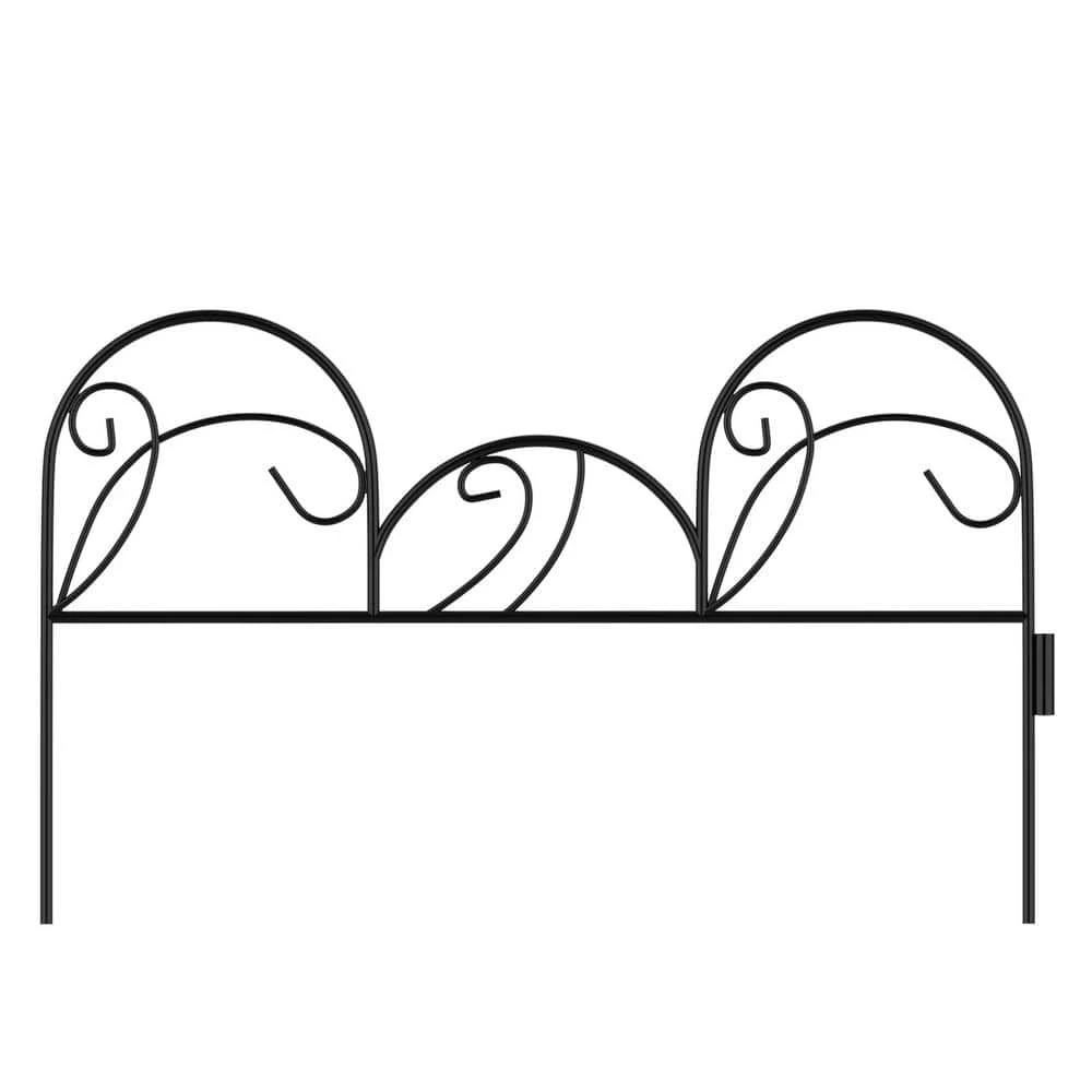 Pure Garden 11 in. Metal Decorative Mimosa Garden Fencing (Set of 5)