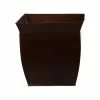 Nearly Natural 11.75 in. Bronze Metal Fluted Square Planter