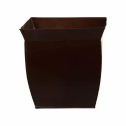 Nearly Natural 11.75 in. Bronze Metal Fluted Square Planter