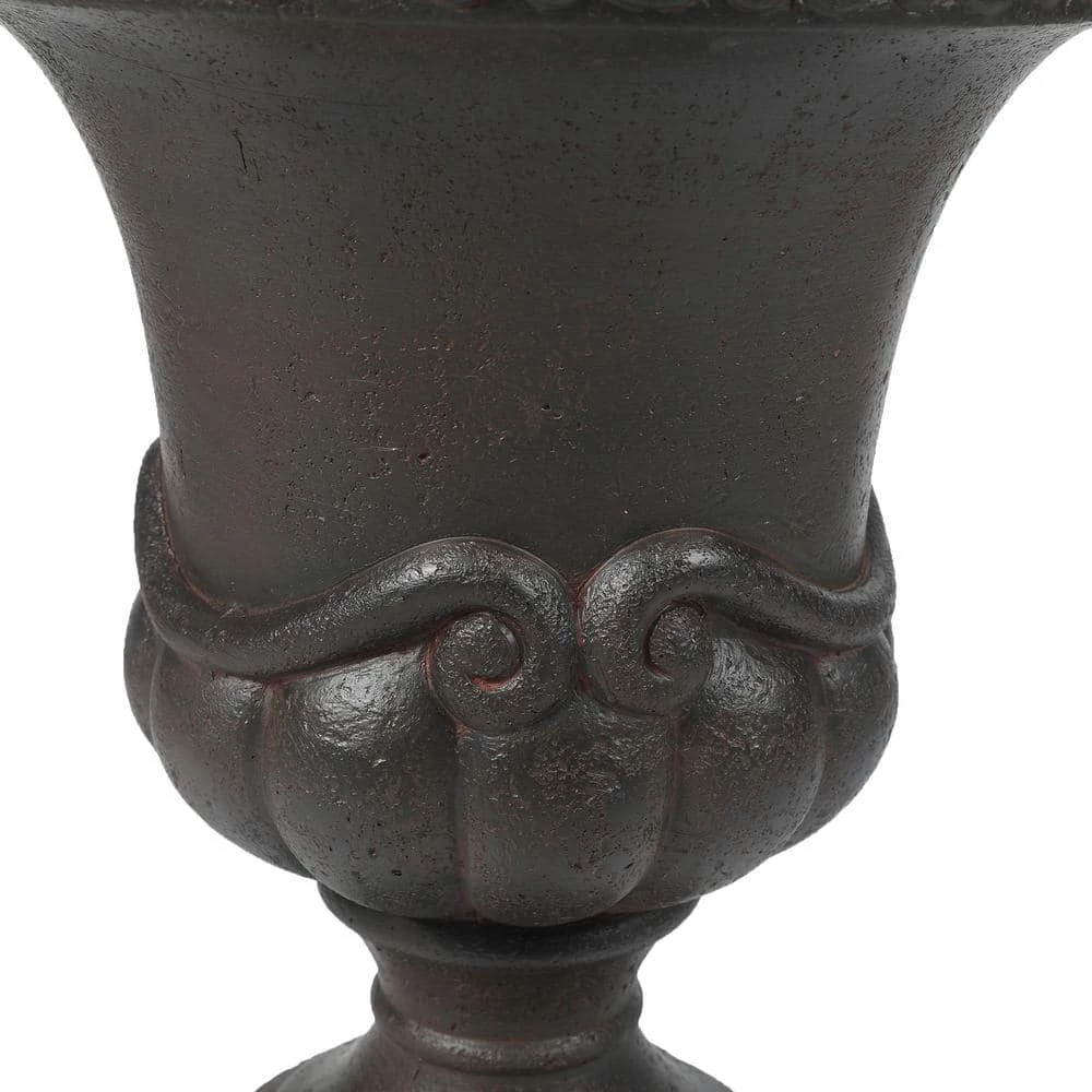 Luxen Home 18 in. H Dark Chocolate Brown Urn MGO Planter - Image 4