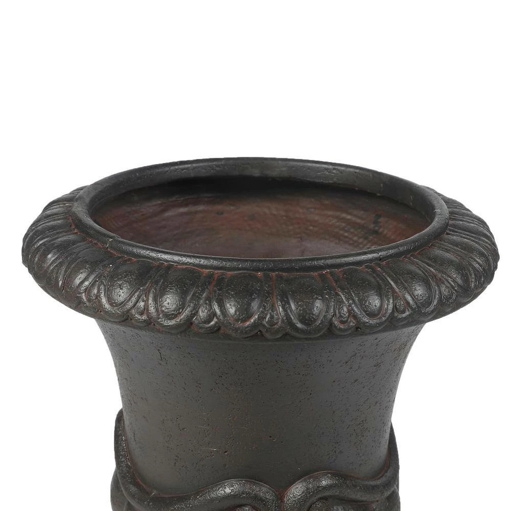 Luxen Home 18 in. H Dark Chocolate Brown Urn MGO Planter - Image 3