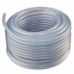 HYDROMAXX 3/4 in. I.D. x 1 in. O.D. x 100 ft. Braided Clear Non Toxic, High Pressure, Reinforced PVC Vinyl Tubing