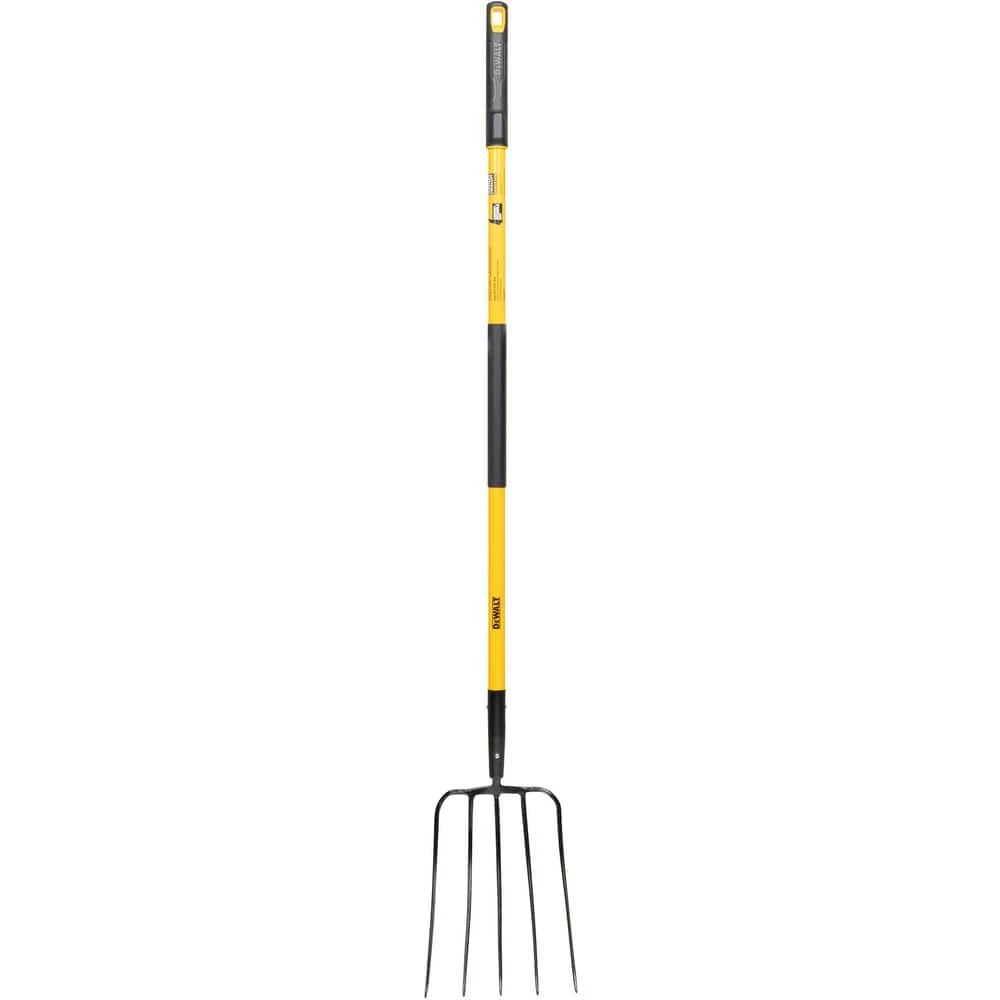 DEWALT 52 in. Fiberglass Handle 5-Tine Garden Fork