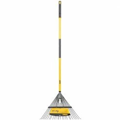 DEWALT 53 in. Fiberglass Handle 24-Tine Steel Leaf Rake