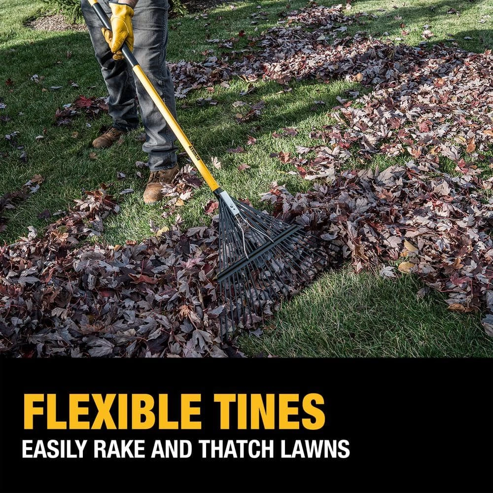 DEWALT 53 in. Fiberglass Handle 24-Tine Steel Leaf Rake - Image 10