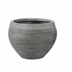 Luxen Home Small Stone Fiberclay Pottery Bowl Planter