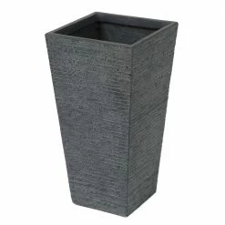 Luxen Home Gray MgO Composite Decorative Pot