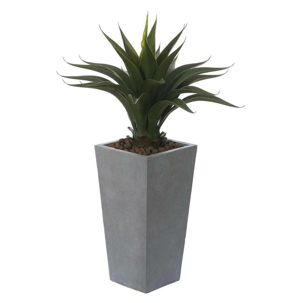 Luxen Home 24.2 in. H Light Gray MgO Composite Decorative Pot - Image 5