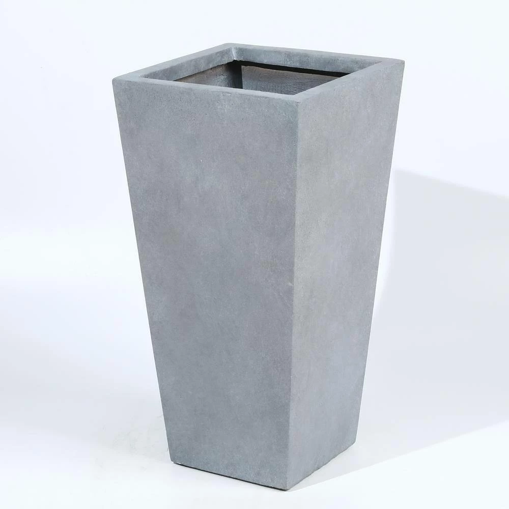 Luxen Home 24.2 in. H Light Gray MgO Composite Decorative Pot - Image 4