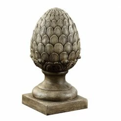 Luxen Home 14.2 in. Copper Bronze Artichoke Finial Statue