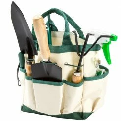 Pure Garden 8.25 in. Garden Tool and Tote Set (8-Piece)