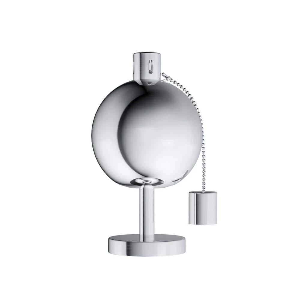 Pure Garden 10 in. Stainless Steel Tabletop Torch Lamp
