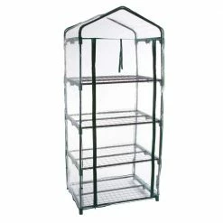 Pure Garden 19 in. W x 27.5 in. x 63 in. H 4-Tier Portable Greenhouse with Cover