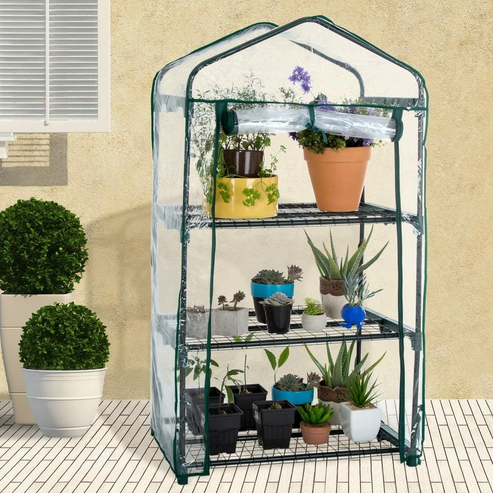 Pure Garden 27.5 in. x 19 in. x 50 in. 3 Tier Greenhouse - Image 8