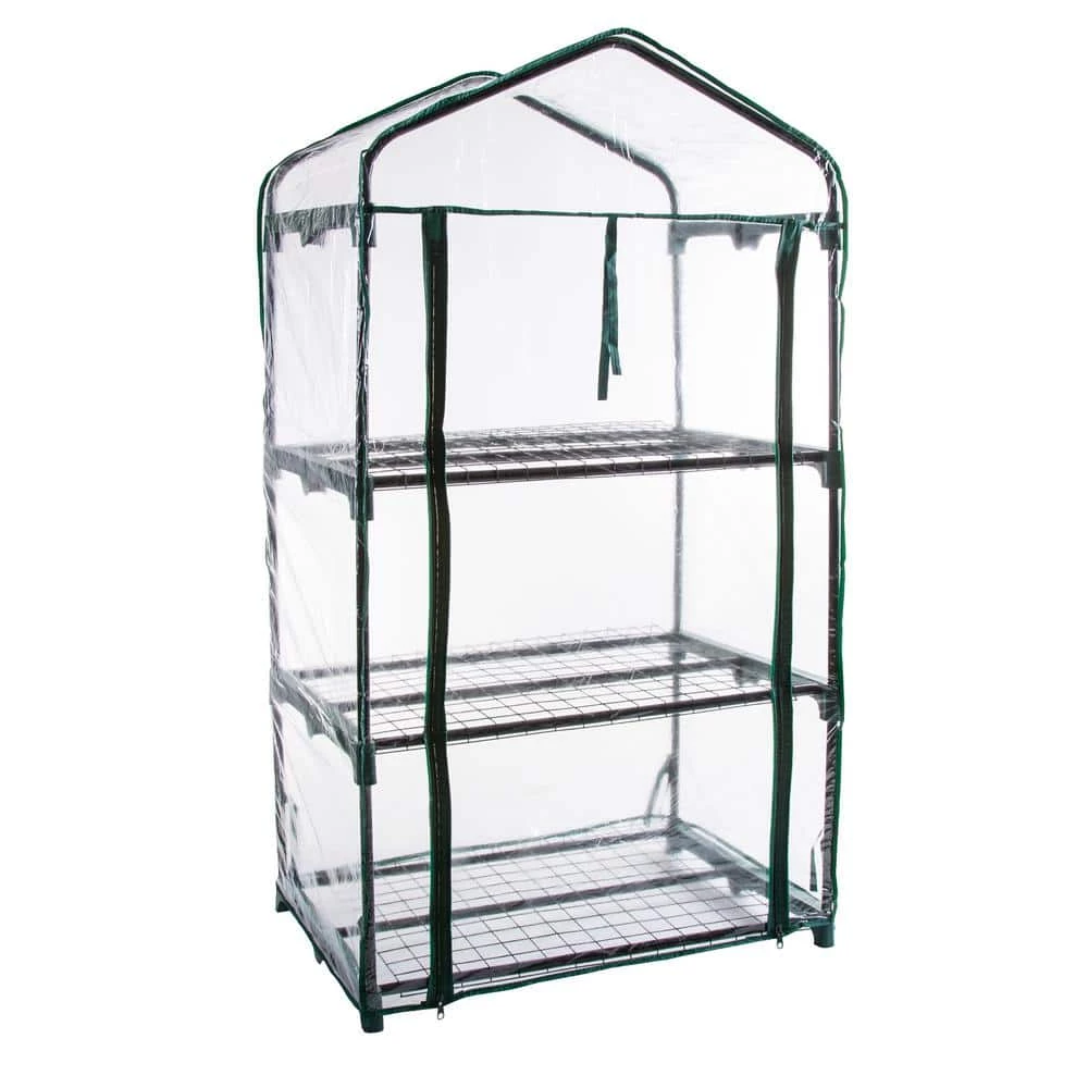 Pure Garden 27.5 in. x 19 in. x 50 in. 3 Tier Greenhouse