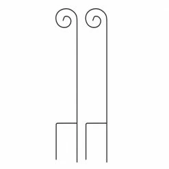 Pure Garden 48 in. Metal Shepard's Hook with Classic Scroll Design (Set of 2)