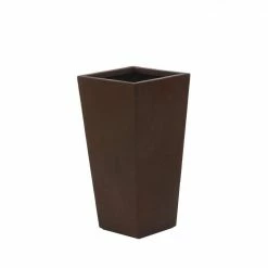 Luxen Home 18.5 in. H Rustic Brown MgO Composite Decorative Pot