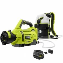 RYOBI ONE+ 18V Cordless Electrostatic 1 Gal. Sprayer Kit with (2) 2.0 Ah Batteries and (1) Charger