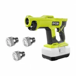 RYOBI ONE+ 18V Handheld Electrostatic Sprayer (Tool Only) with 75 Micron Replacement Nozzle (3-Pack)