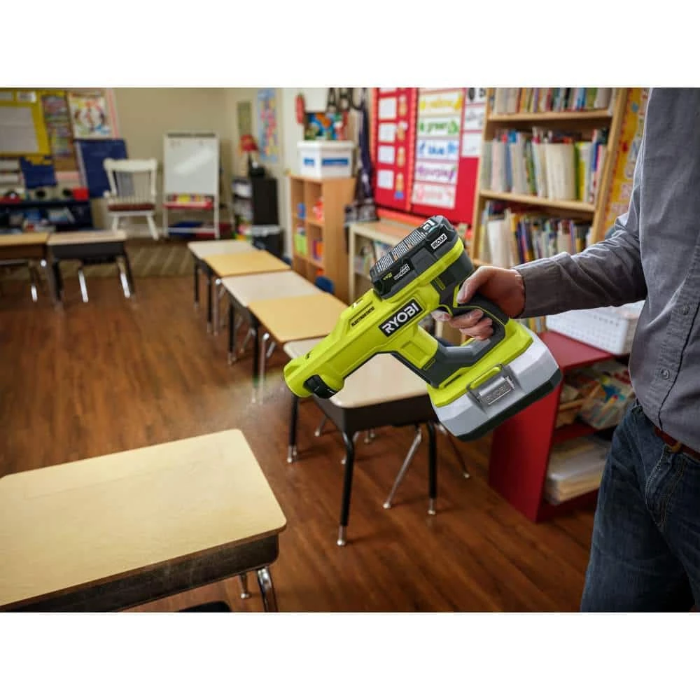 RYOBI ONE+ 18V Cordless Handheld Electrostatic Sprayer Kit with (2) 2.0 Ah Batteries and 75 Mic Replacement Nozzle (3-Pack) - Image 11