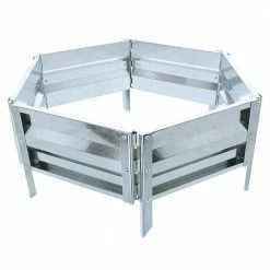 Pure Garden 18 in. x 21 in. Silver Raised Garden Bed