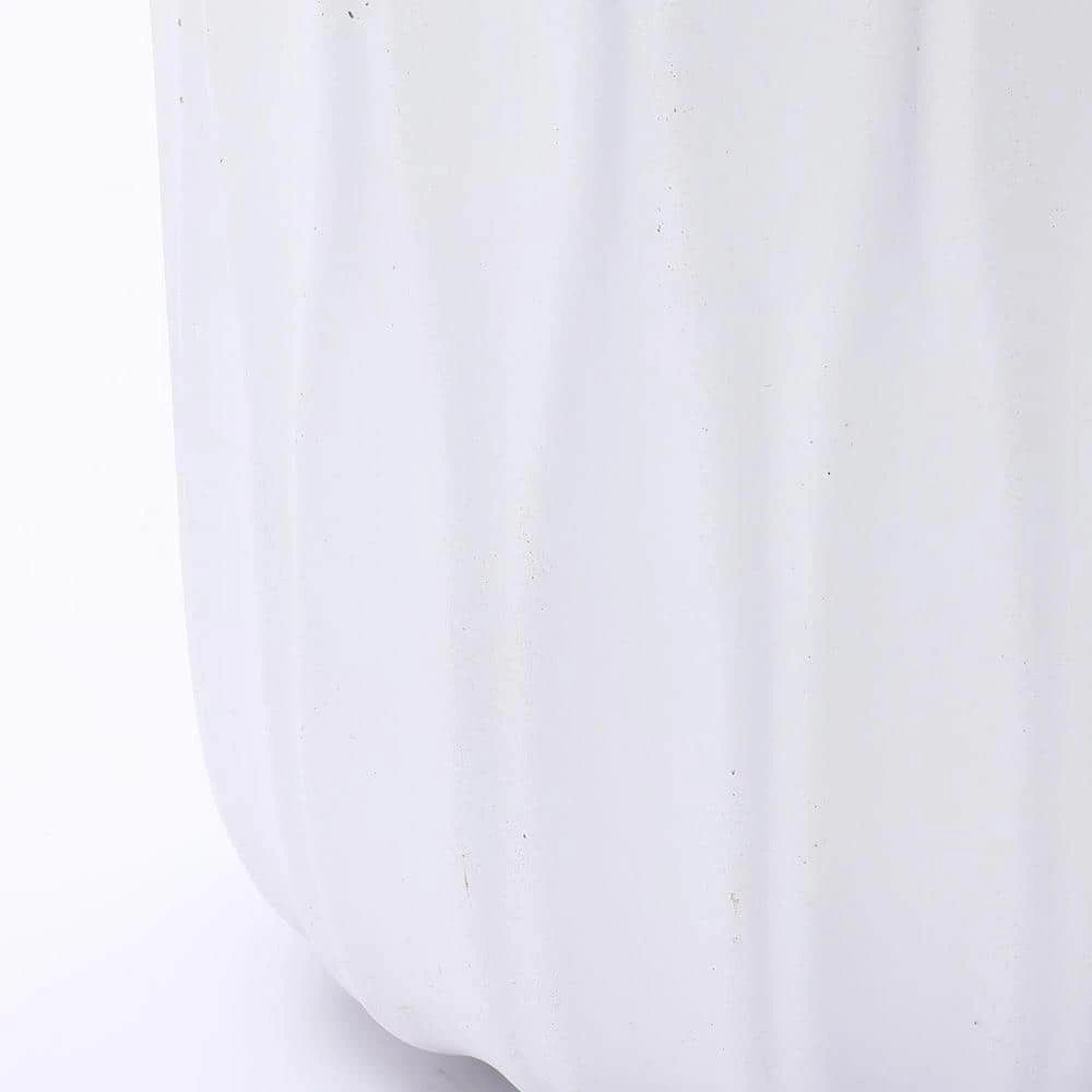 Luxen Home 21.56 in. Tall White MgO Round Planter Composite Decorative Pot - Image 5