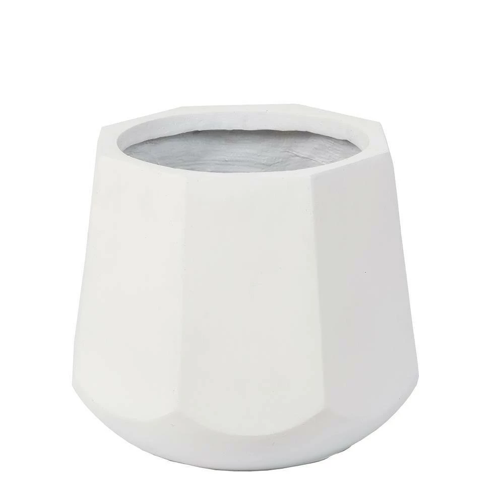 Luxen Home Octagon MgO White Composite Decorative Pots (2-Pack) - Image 3