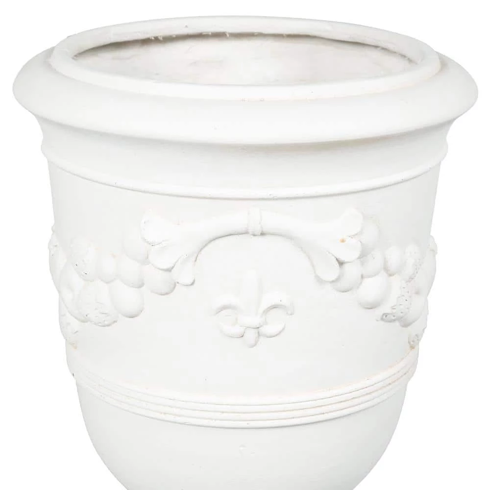 Luxen Home White MGO Finial Urn Planter - Image 4