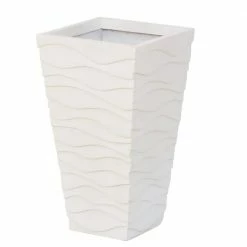 Luxen Home 21.85 in. H White MgO Composite Decorative Pot